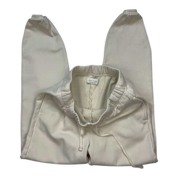 Les Tien Made For Her Jogger Classic Sweatpant M Ivory Relaxed - Picture 3 of 13